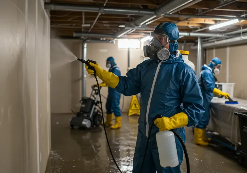 Basement Sanitization and Antimicrobial Treatment process in Dixfield, ME