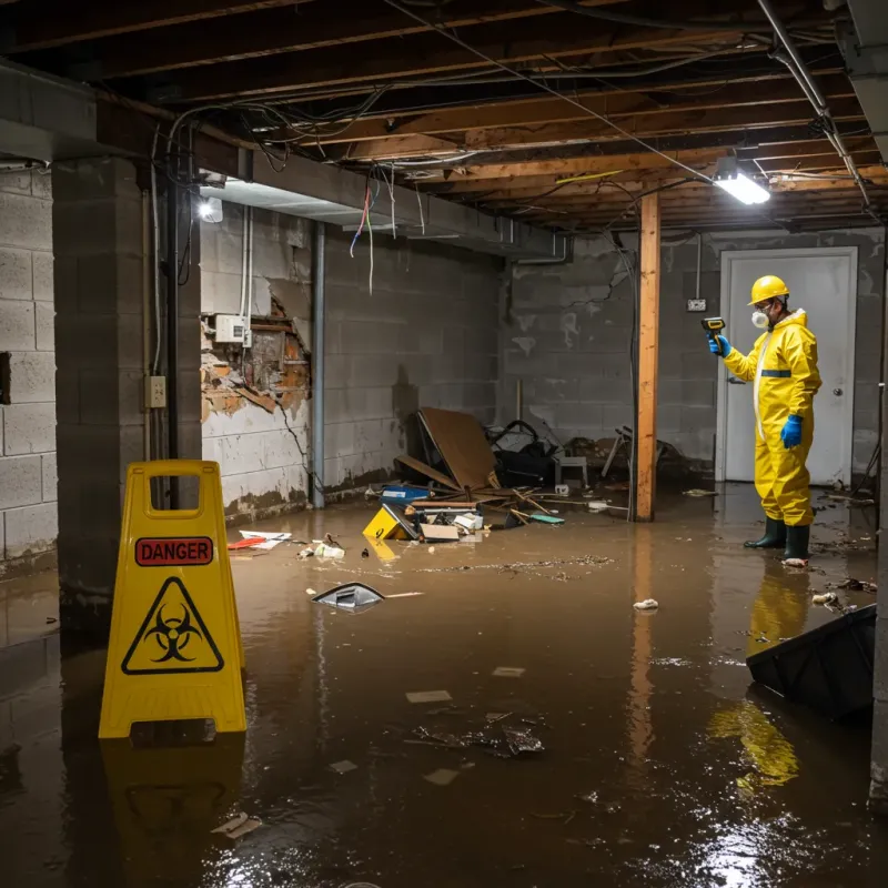 Flooded Basement Electrical Hazard in Dixfield, ME Property